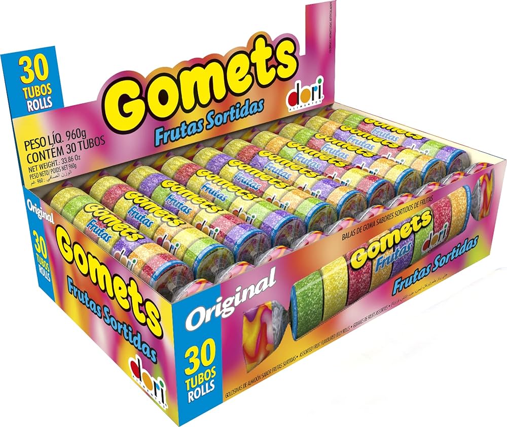Gomets Assorted Fruit Tubes Box 30x32g (960g)